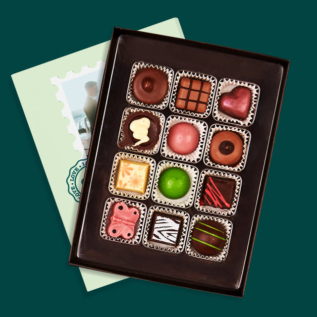 Zdjęcie i Podpis: Ślubna Pocztówka - Personalizowane Praliny