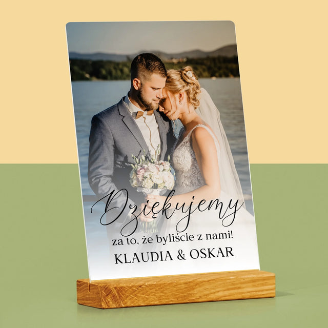 Zdjęcie i Podpis: Dziękujemy, Że Byliście z Nami - Wydruk Na Szkle Akrylowym