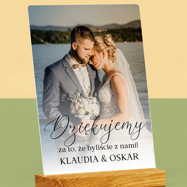 Zdjęcie i Podpis: Dziękujemy, Że Byliście z Nami - Wydruk Na Szkle Akrylowym