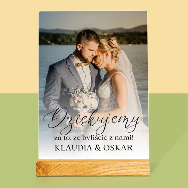 Zdjęcie i Podpis: Dziękujemy, Że Byliście z Nami - Wydruk Na Szkle Akrylowym