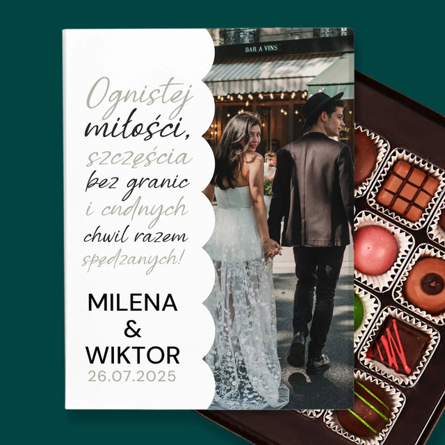 Zdjęcie i Podpis: Ognistej Miłości - Personalizowane Praliny