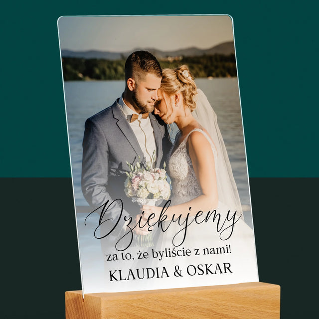 Zdjęcie i Podpis: Dziękujemy, Że Byliście z Nami - Wydruk Na Szkle Akrylowym