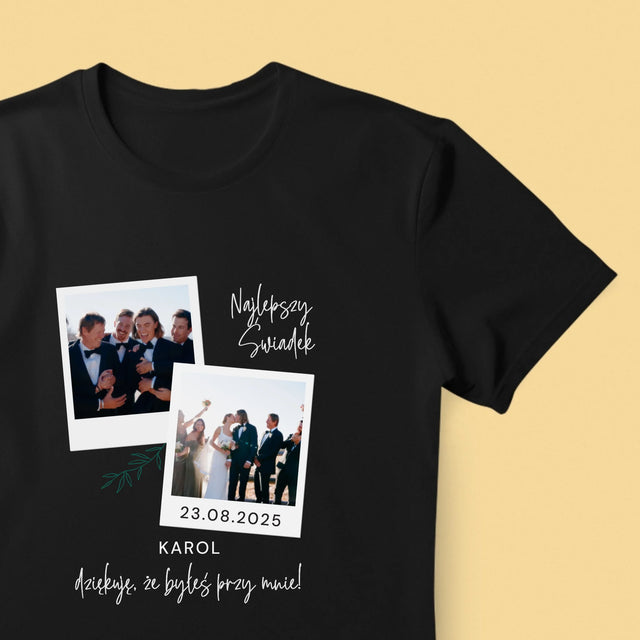 Fotokolaż: Najlepszy Świadek Polaroidy - Koszulka Męska z Nadrukiem