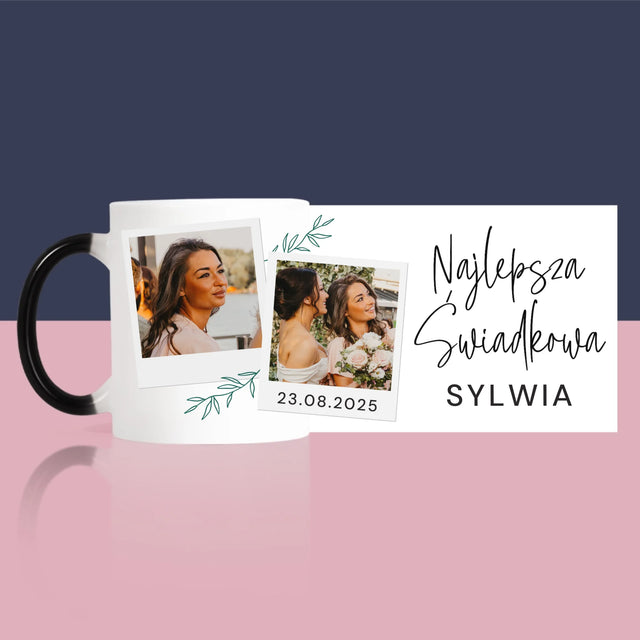 Fotokolaż: Najlepsza Świadkowa Polaroidy - Kubek z Nadrukiem