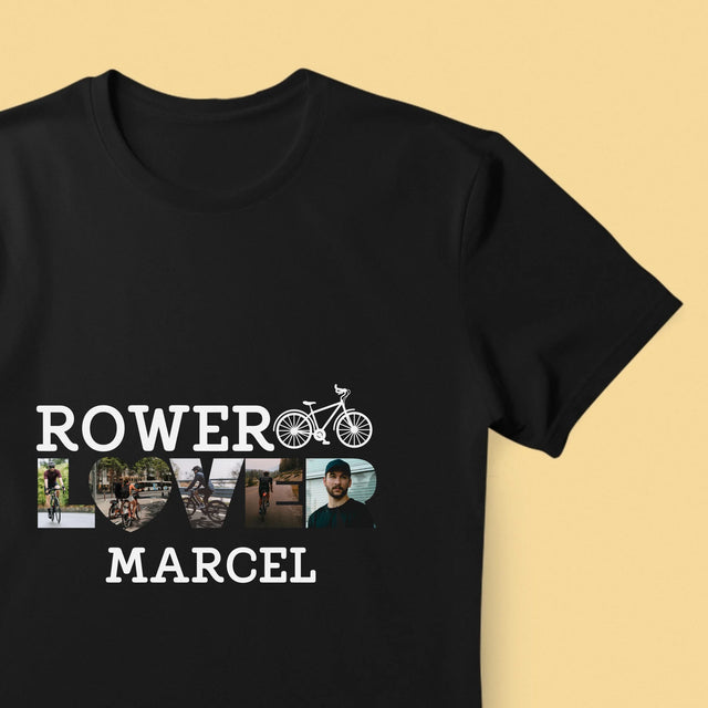 Słowo Ze Zdjęć: Rower Lover - Koszulka Męska z Nadrukiem