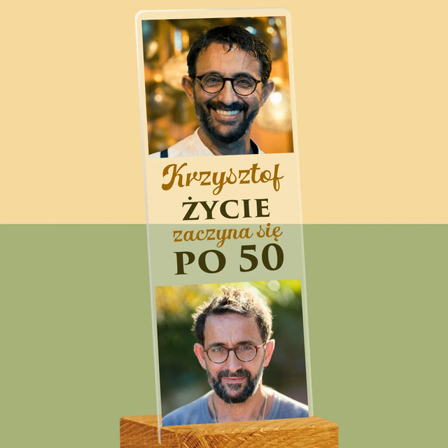 Fotokolaż: Życie Zaczyna Się Po 50 - Zdjęcie Na Szkle Akrylowym Fotobudka
