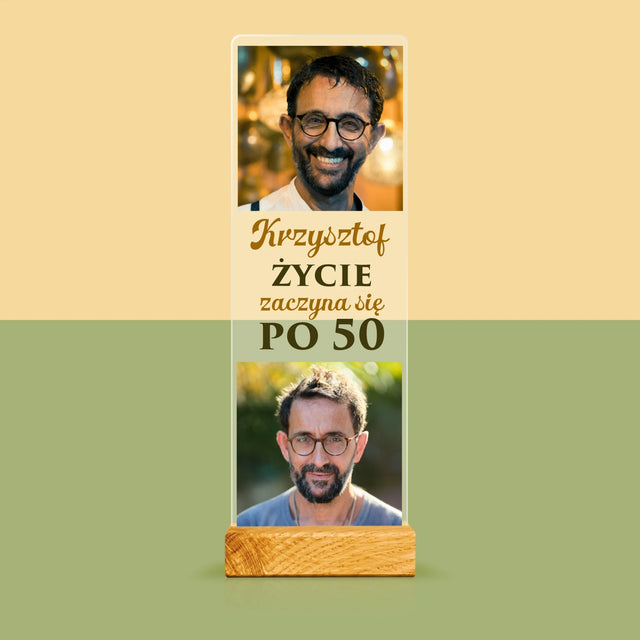 Fotokolaż: Życie Zaczyna Się Po 50 - Zdjęcie Na Szkle Akrylowym Fotobudka