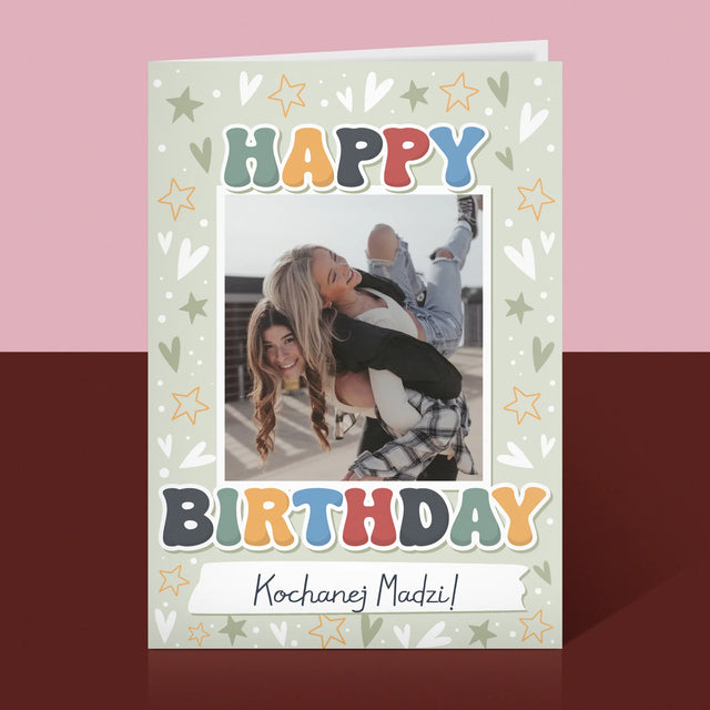 Zdjęcie i Podpis: Happy Birthday - Kartka z Życzeniami