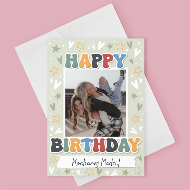 Zdjęcie i Podpis: Happy Birthday - Kartka z Życzeniami