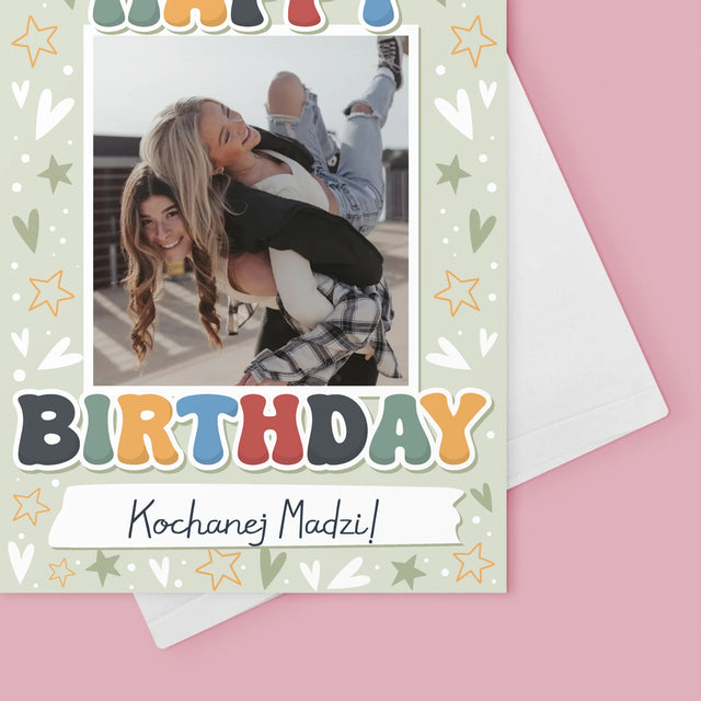 Zdjęcie i Podpis: Happy Birthday - Kartka z Życzeniami