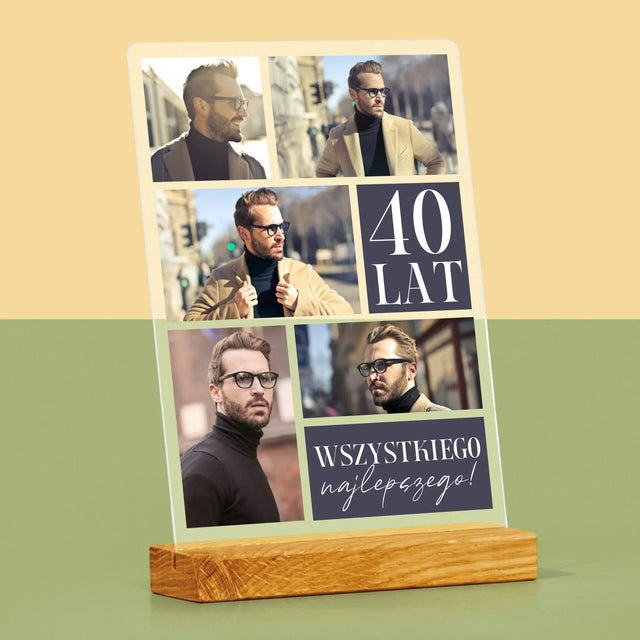 Fotokolaż: Urodziny Najlepszego - Wydruk Na Szkle Akrylowym