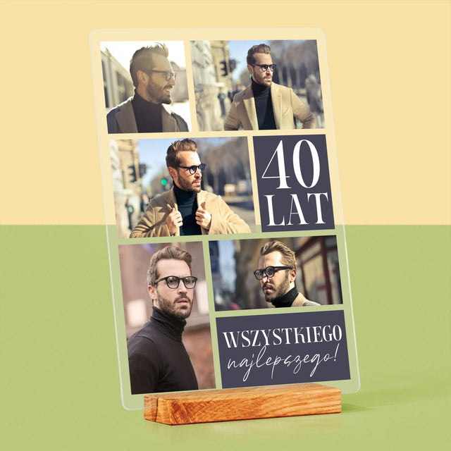 Fotokolaż: Urodziny Najlepszego - Wydruk Na Szkle Akrylowym