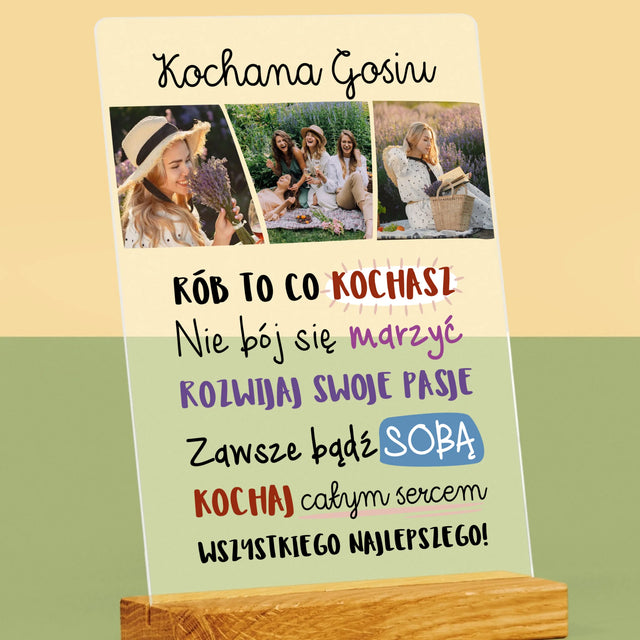 Fotokolaż: Urodziny Życzenia - Wydruk Na Szkle Akrylowym