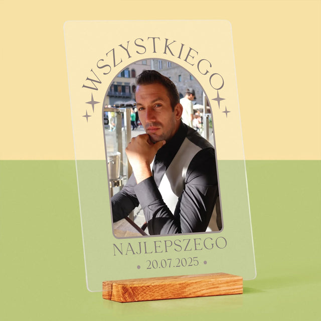 Zdjęcie i Podpis: Stylowe Urodziny - Wydruk Na Szkle Akrylowym