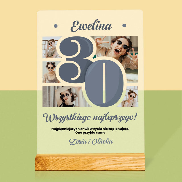 Fotokolaż: 30 Najpiękniejsze Chwile - Wydruk Na Szkle Akrylowym