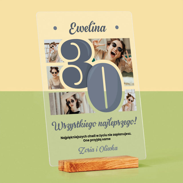 Fotokolaż: 30 Najpiękniejsze Chwile - Wydruk Na Szkle Akrylowym