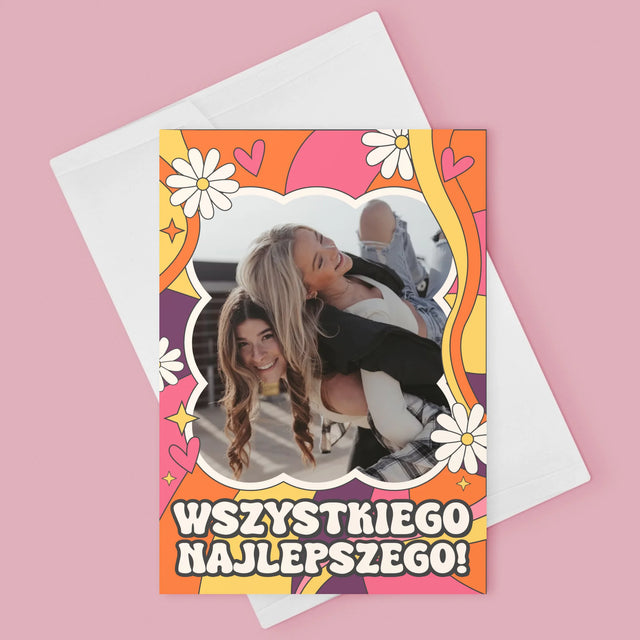 Zdjęcie i Podpis: Wszystkiego Najlepszego Groovy - Kartka z Życzeniami