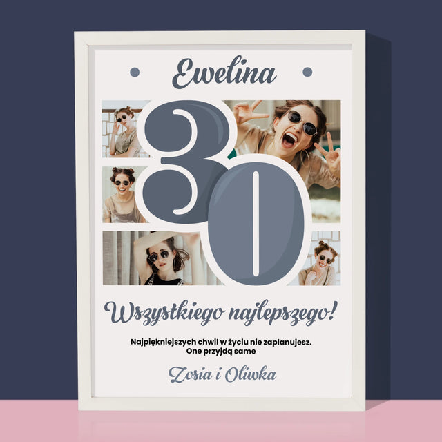 Fotokolaż: 30 Najpiękniejsze Chwile - Wydruk Obramowany