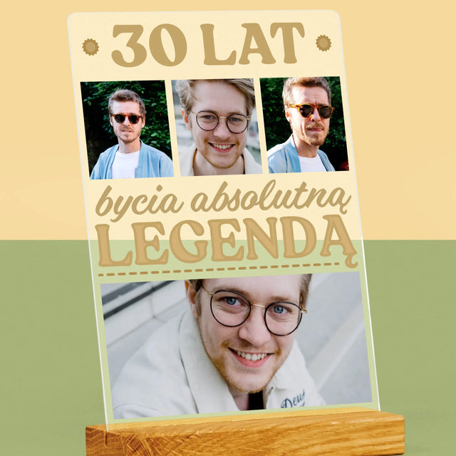 Fotokolaż: 30 Lat Bycia Legendą - Wydruk Na Szkle Akrylowym