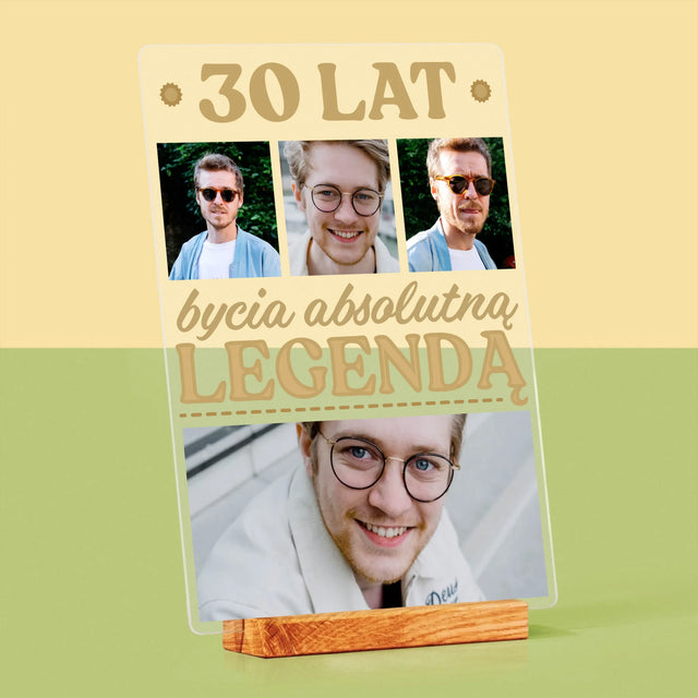 Fotokolaż: 30 Lat Bycia Legendą - Wydruk Na Szkle Akrylowym