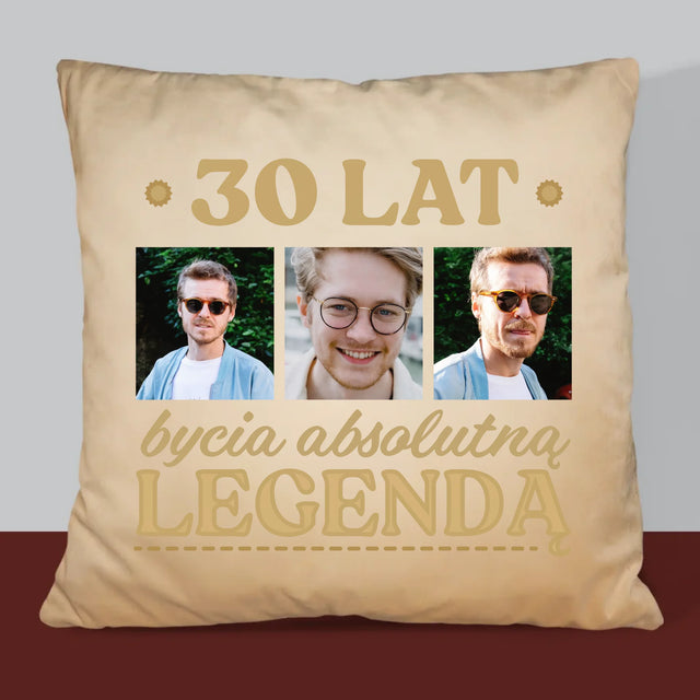 Fotokolaż: 30 Lat Bycia Legendą - Poduszka z Nadrukiem