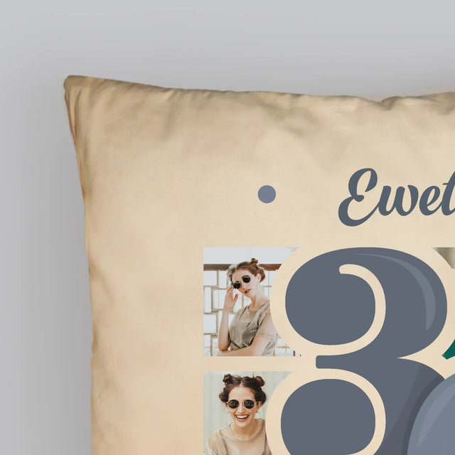 Fotokolaż: 30 Najpiękniejsze Chwile - Poduszka z Nadrukiem