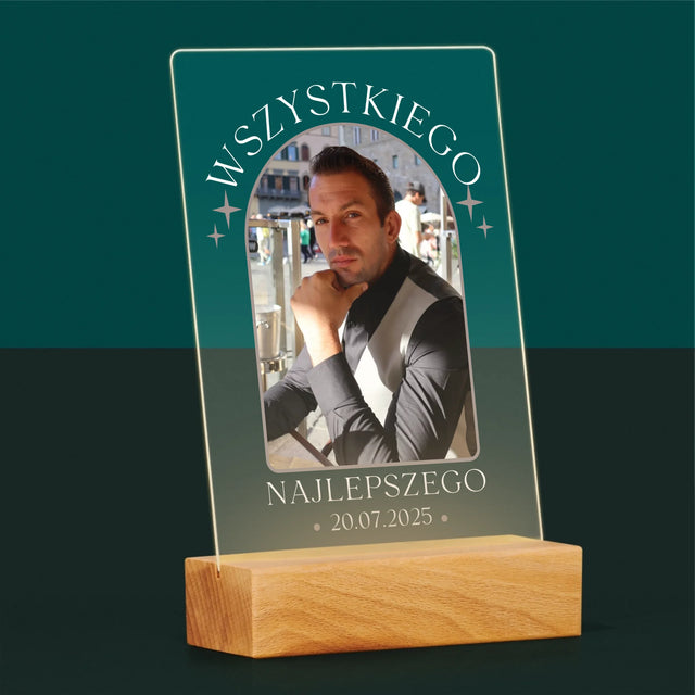 Zdjęcie i Podpis: Stylowe Urodziny - Wydruk Na Szkle Akrylowym