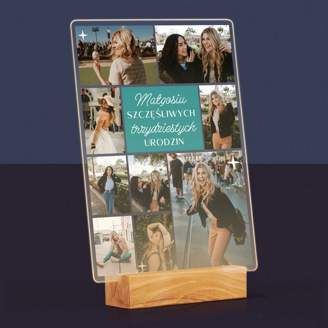 Fotokolaż: Szczęśliwych Urodzin - Wydruk Na Szkle Akrylowym