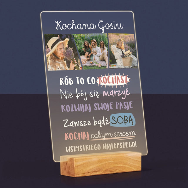 Fotokolaż: Urodziny Życzenia - Wydruk Na Szkle Akrylowym