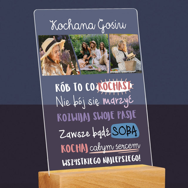 Fotokolaż: Urodziny Życzenia - Wydruk Na Szkle Akrylowym