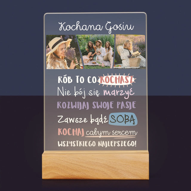 Fotokolaż: Urodziny Życzenia - Wydruk Na Szkle Akrylowym