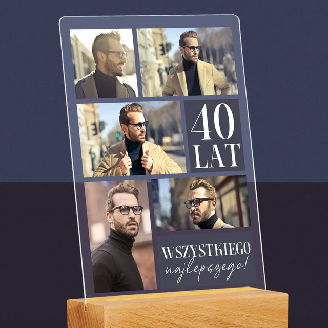 Fotokolaż: Urodziny Najlepszego - Wydruk Na Szkle Akrylowym