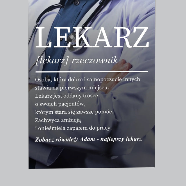 Zdjęcie I Podpis: Lekarz Definicja - Magnes - Prostokąt