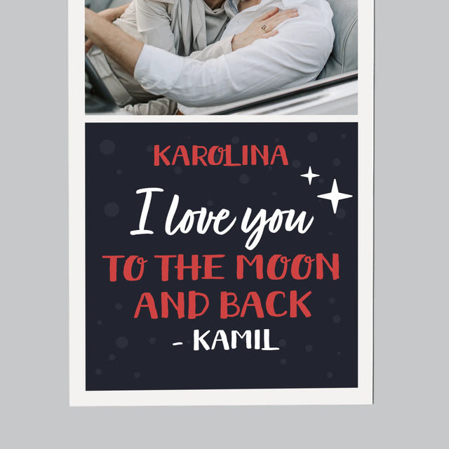 Fotokolaż: To The Moon And Back - Magnes na lodówkę