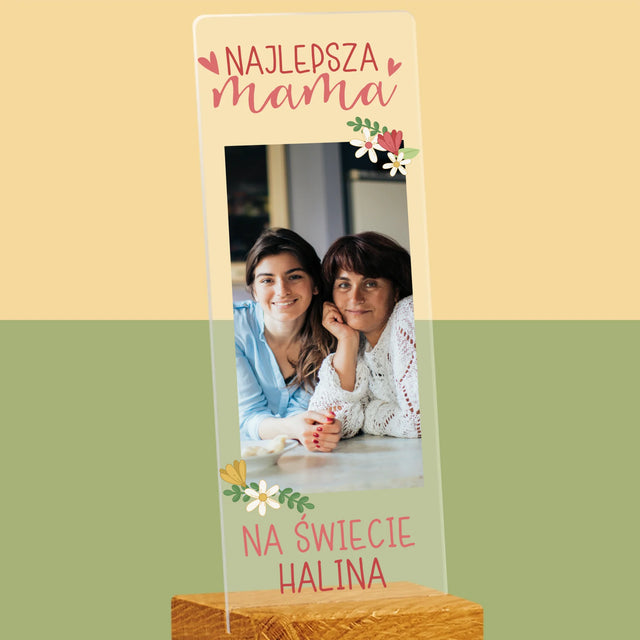 Zdjęcie i Podpis: Najlepsza Mama Świat - Zdjęcie Na Szkle Akrylowym Fotobudka