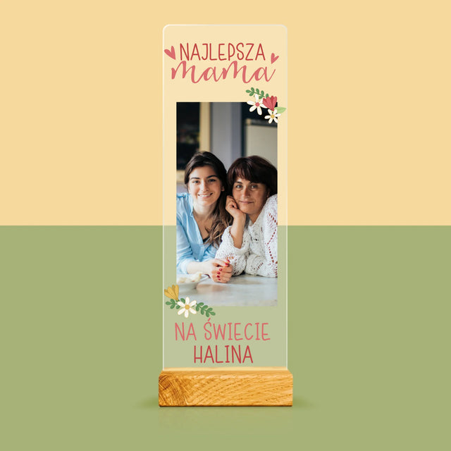 Zdjęcie i Podpis: Najlepsza Mama Świat - Zdjęcie Na Szkle Akrylowym Fotobudka