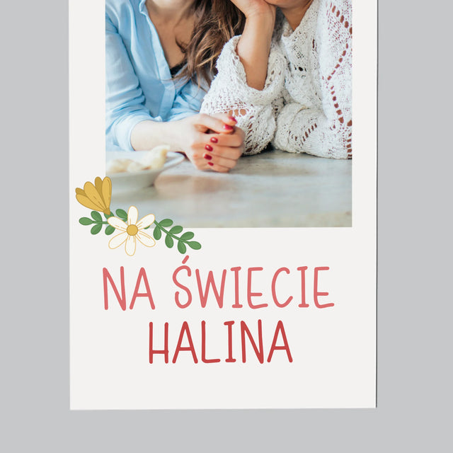 Zdjęcie i Podpis: Najlepsza Mama Świat - Magnes Na Lodówkę