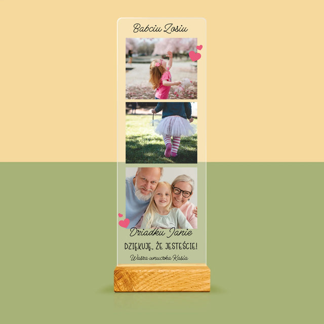 Zdjęcie i Podpis: Podziękowania Dla Dziadków - Zdjęcie Na Szkle Akrylowym Fotobudka