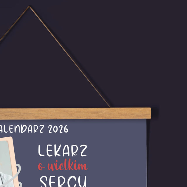 Zdjęcie i Podpis: Lekarz - Kalendarz Plakatowy z Listwami