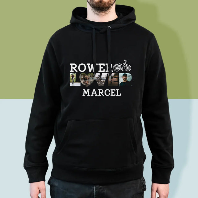 Słowo Ze Zdjęć: Rower Lover - Bluza Męska z Kapturem