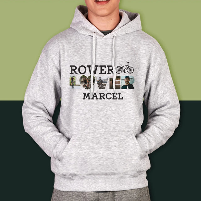 Słowo Ze Zdjęć: Rower Lover - Bluza Męska z Kapturem