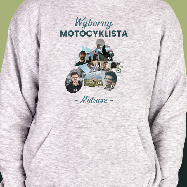 Kształt Ze Zdjęć: Wyborny Motocyklista - Bluza Męska Z Kapturem