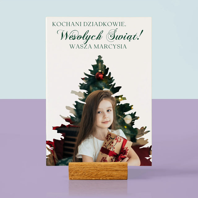 Kształt Ze Zdjęć: Choinka Święta - Kalendarz Na Biurko z Podstawką