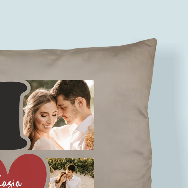Fotokolaż: I Love You - Poduszka z Nadrukiem
