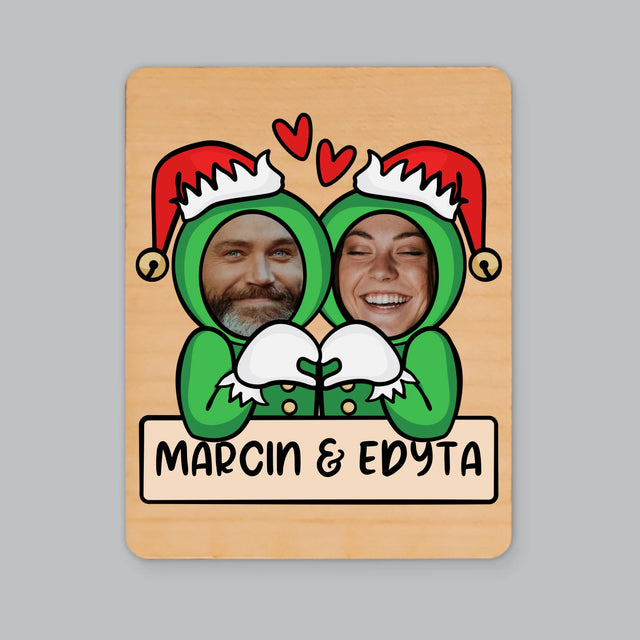 Fotokolaż: Elfy - Magnes Drewniany