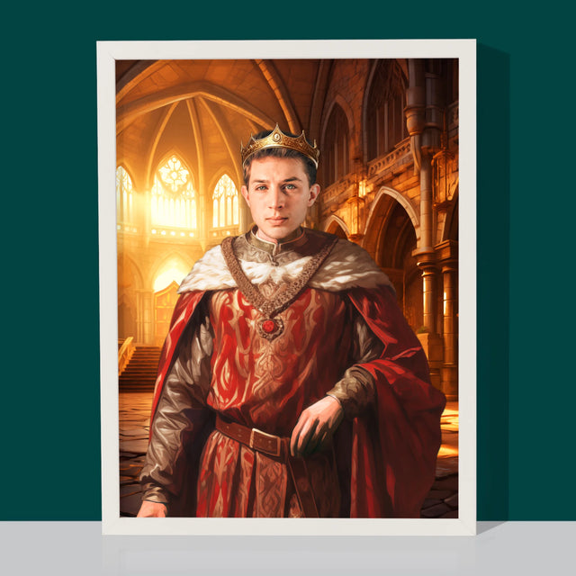 Królewski Portret: Król - Wydruk z Twoim Zdjęciem