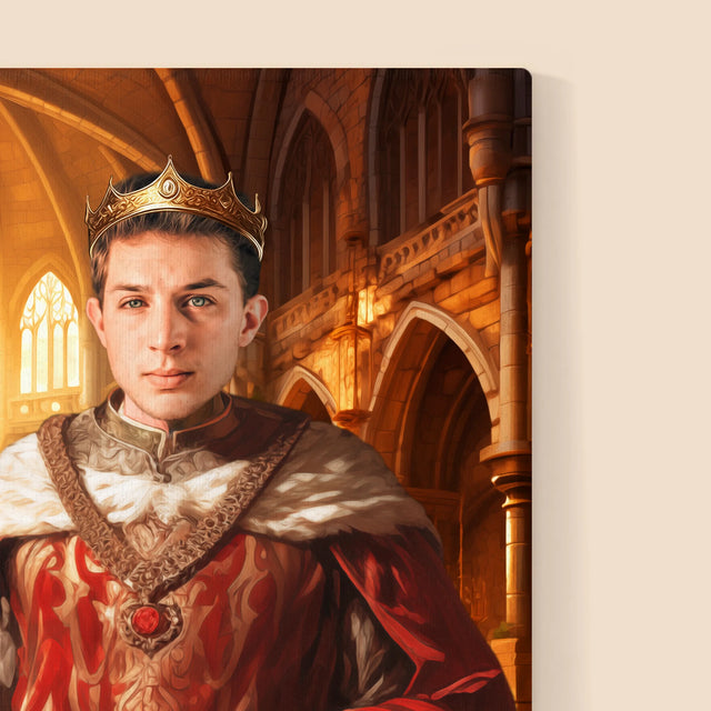 Królewski Portret: Król - Wydruk z Twoim Zdjęciem
