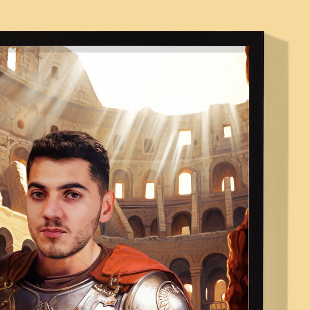 Królewski Portret: Gladiator - Wydruk z Twoim Zdjęciem