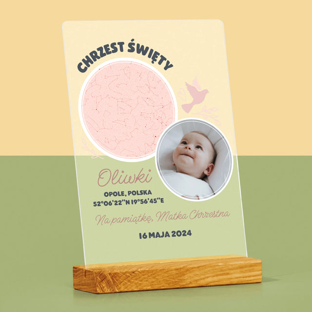 Mapa Gwiazd: Chrzest - Wydruk Na Szkle Akrylowym