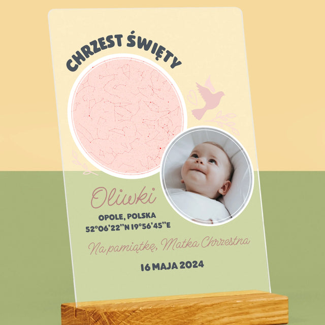 Mapa Gwiazd: Chrzest - Wydruk Na Szkle Akrylowym